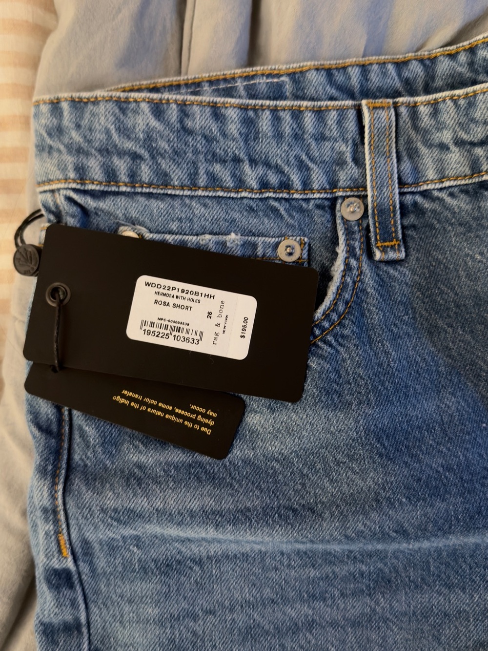 NWT Rag and Bone Rosa Mid Rise Short - Picture 2 of 3